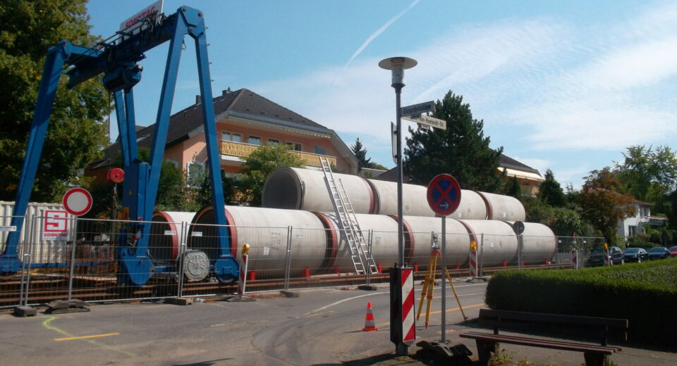 Betonröhren für Regenüberlaufbauwerk