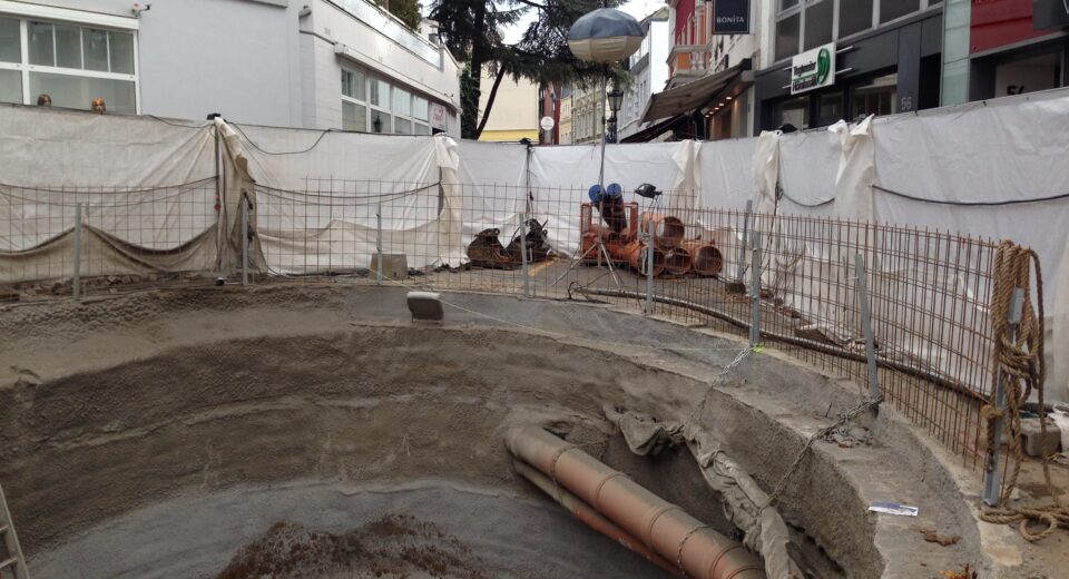 Baugrube Kanalerneuerung