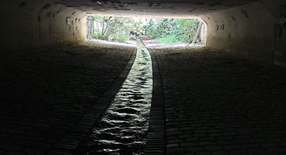 Brückenöffnung mit Durchfluss