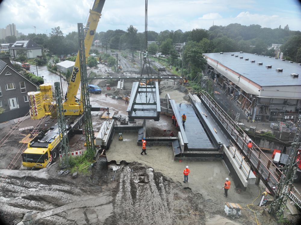 Einhub Eisenbahnbrücke Bremen