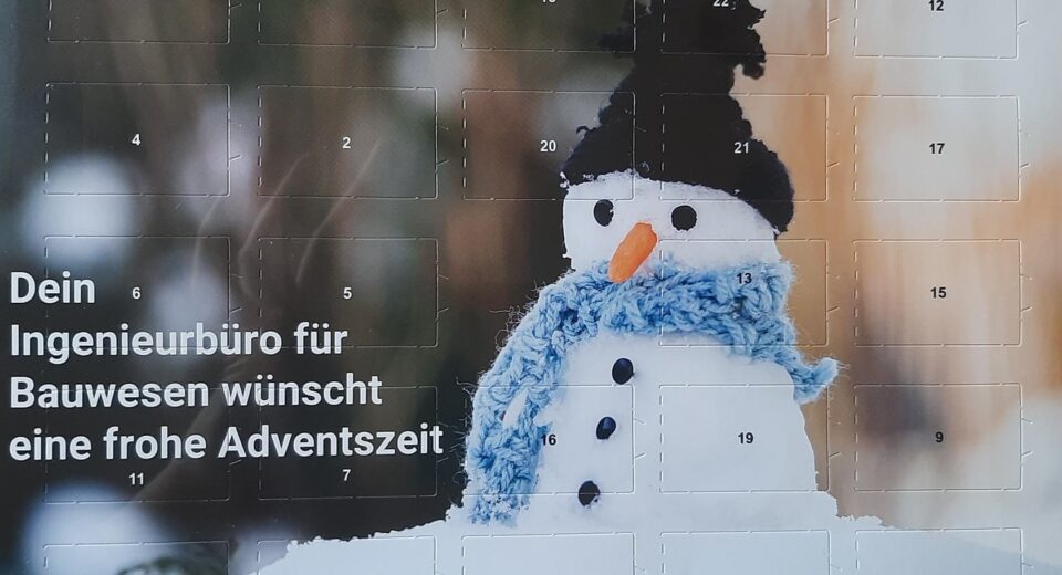 Adventskalender mit Schneemann